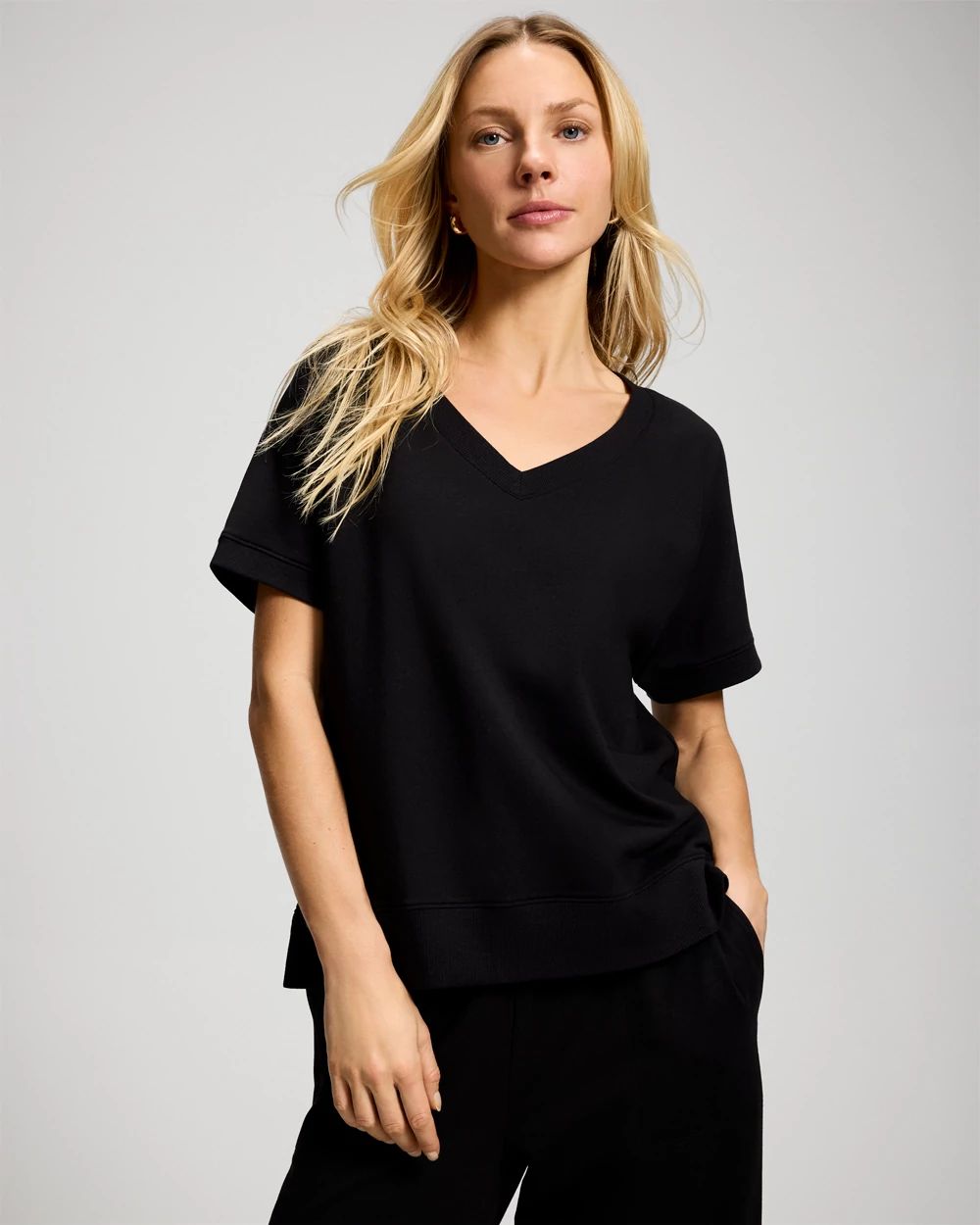 Soma Ｙ Essential Terry Short Sleeve Raglan Top | Soma